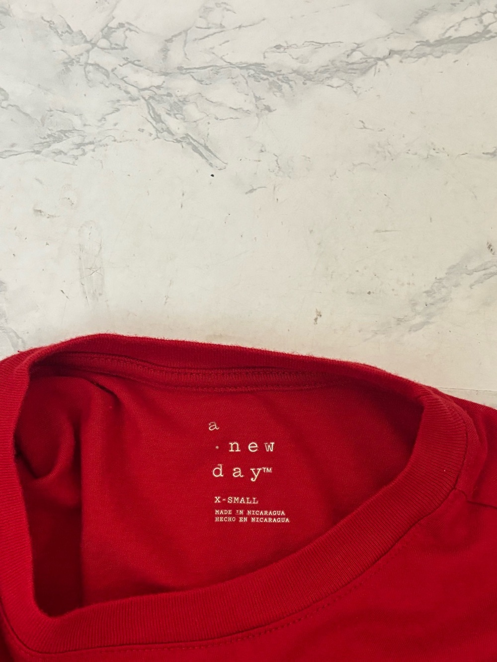 A New Day Short Sleeve T Shirt Women’s XS Red Pullover Top Round Neck - Picture 7 of 8
